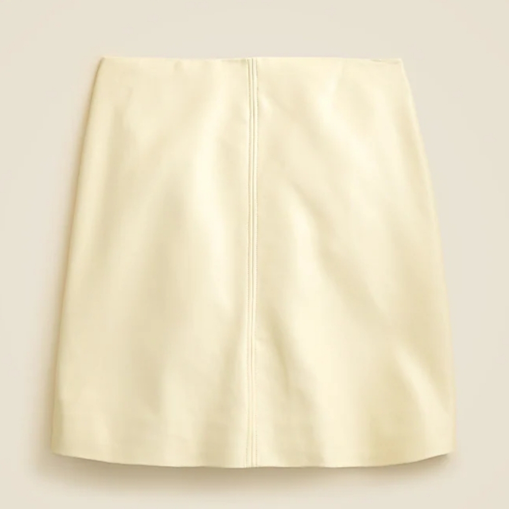 NWT! J Crew Fairfax skirt, faux leather